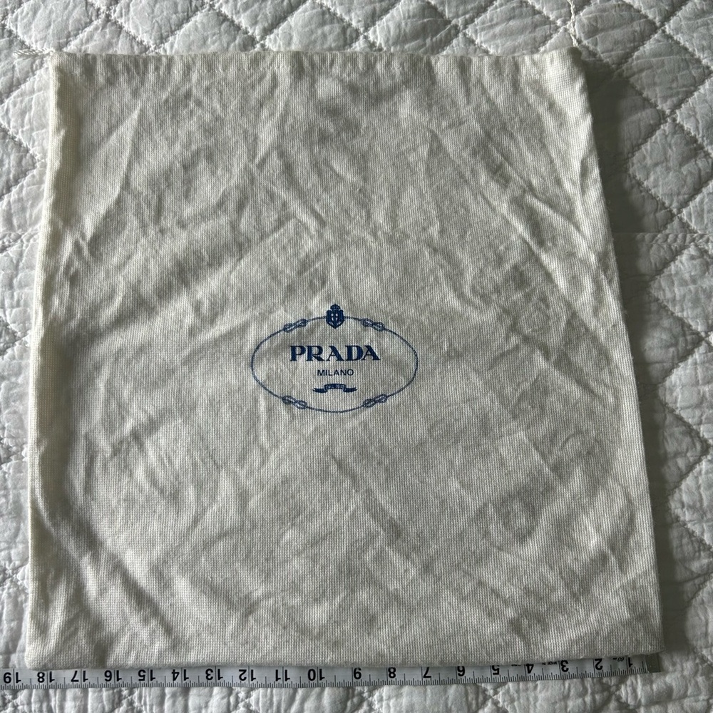 Prada White Logo Dust Bag